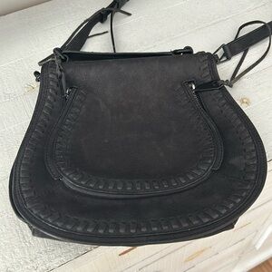 Rebecca minkoff side saddle back in black, large